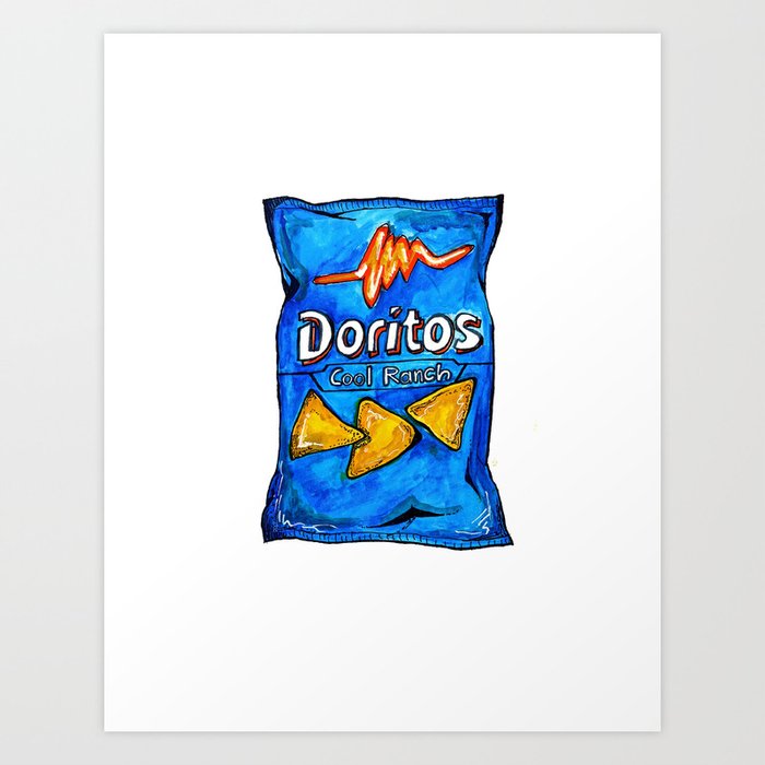 Cool Ranch Doritos Art Print by Snack Paintings