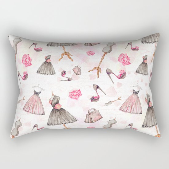 Black dress fashion #3 Rectangular Pillow