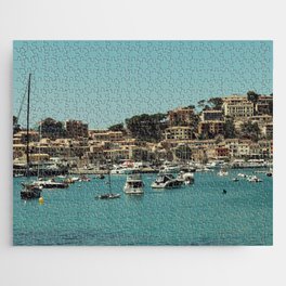 Spain Photography - Boats Floating Off The Spanish Shore Jigsaw Puzzle