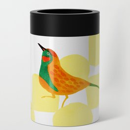 Hopping Bird - Orange and Yellow and Green Can Cooler