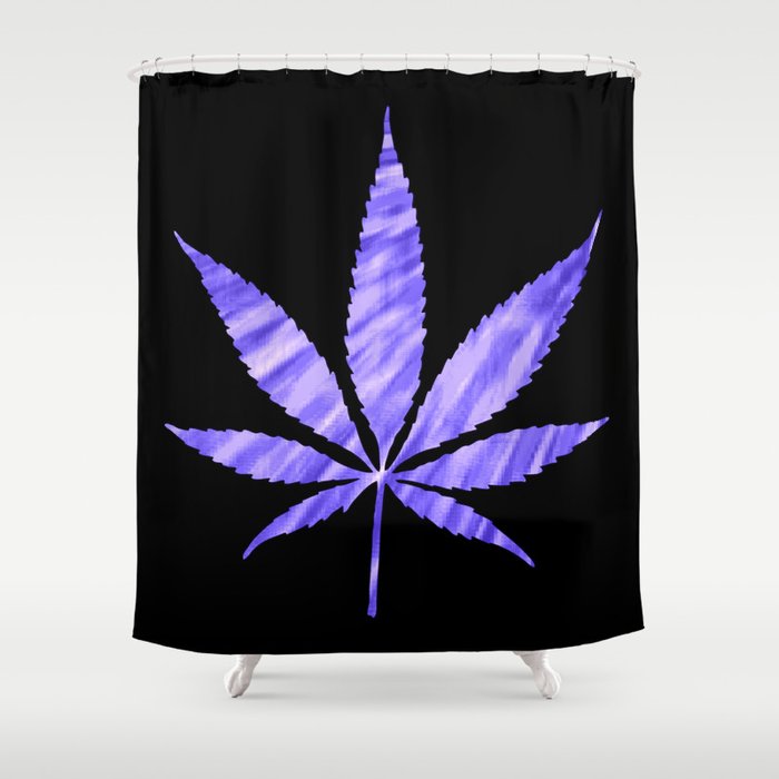 Weed : High Times Purple Blue Shower Curtain