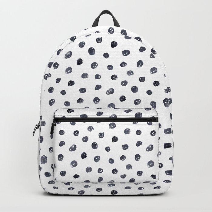 Watercolor doodle monochrome polka dot Backpack