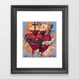 Sacratísimos corazones IV Framed Art Print