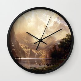 Albert Bierstadt - Among the Sierra Nevada, California Wall Clock