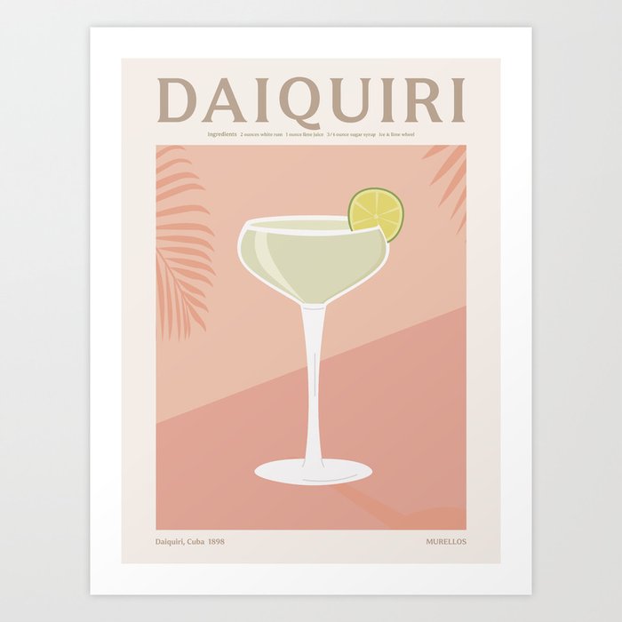 Daiquiri Cocktail Art Print