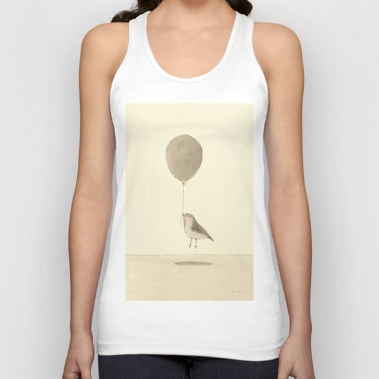 bird with a balloon Unisex Tank Top