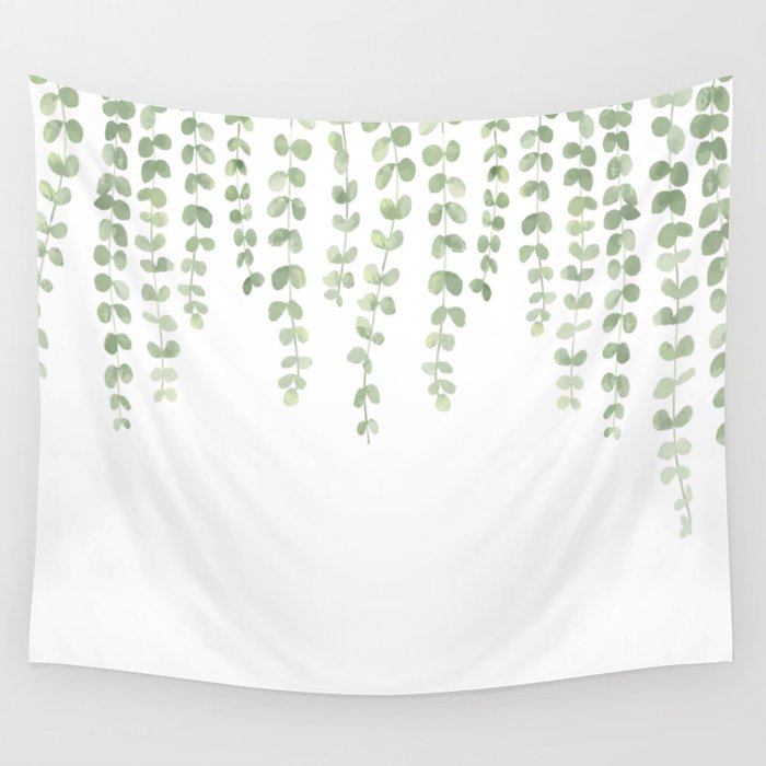 Green Vines | Tropical Leaves Wall Tapestry