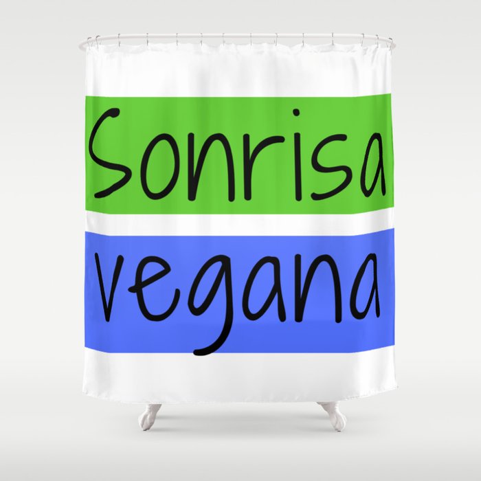 Sonrisa vegana | Vegan smile Shower Curtain