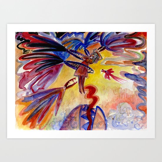 fear attack Art Print