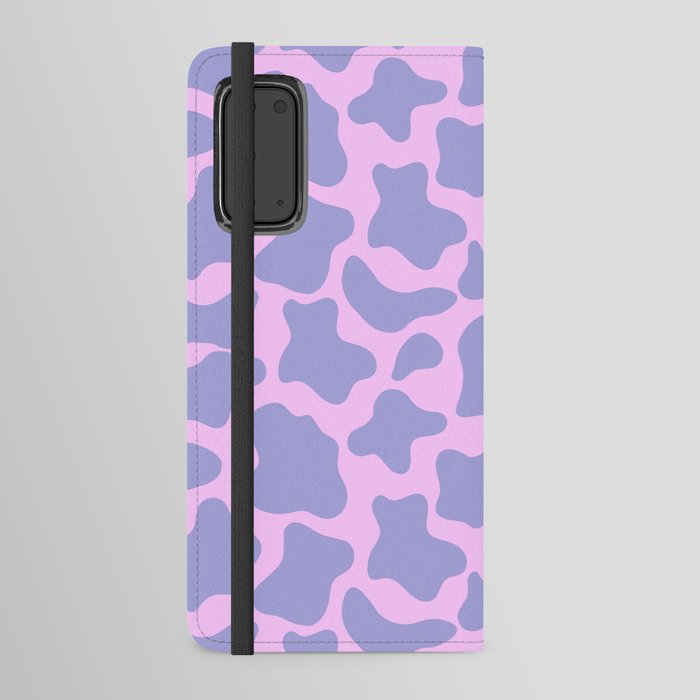 Aesthetic Cow Print Pattern - Maximum Blue Purple and Shampoo Android Wallet Case