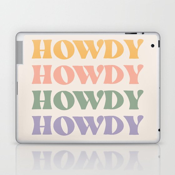 Howdy Colorful Retro Quote Laptop & iPad Skin