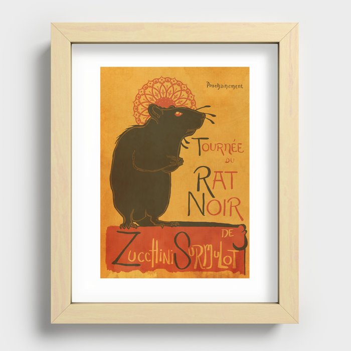 Le Rat Noir Recessed Framed Print