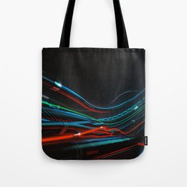 Abstract composition of Wires. Roller-coaster Tote Bag