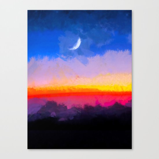 Sunrise - Leaving the Moon Canvas Print