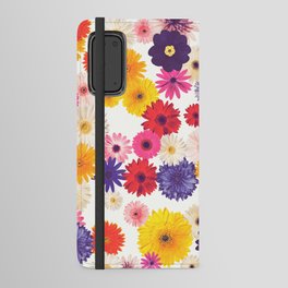 Very Peri Colorful Flowers Android Wallet Case
