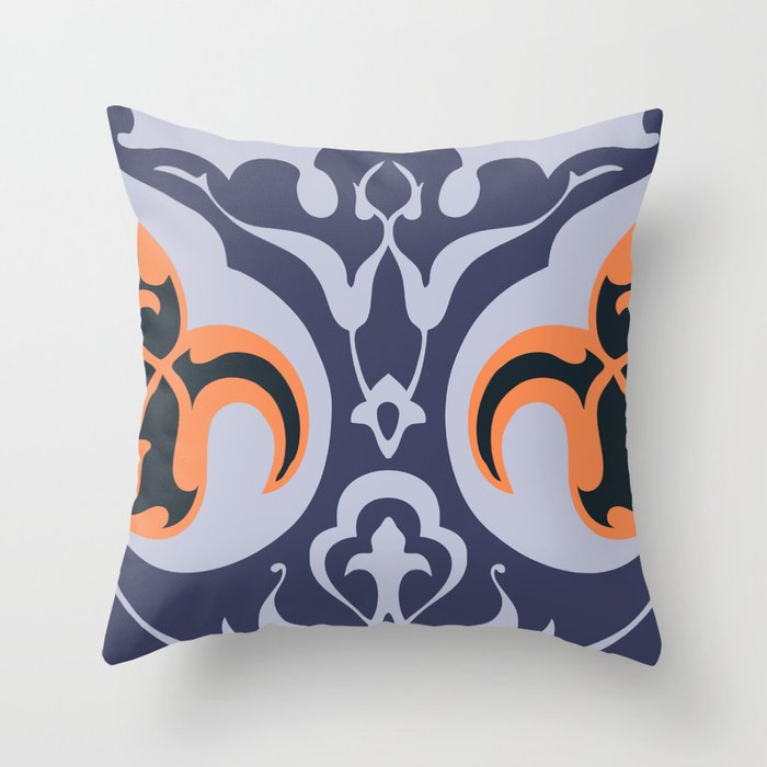 Elegant Damask Pattern  Throw Pillow
