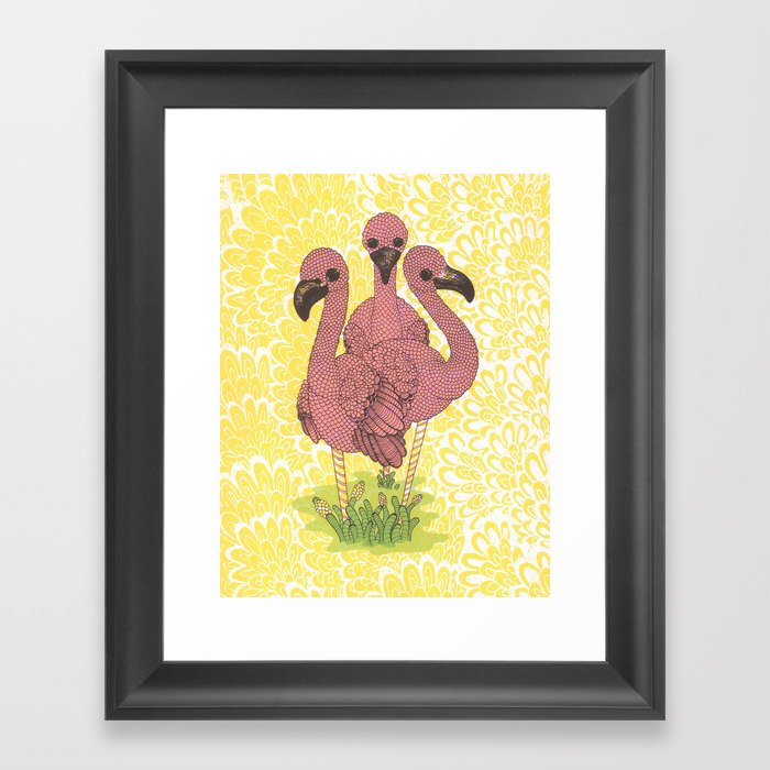 Flamingos  Framed Art Print