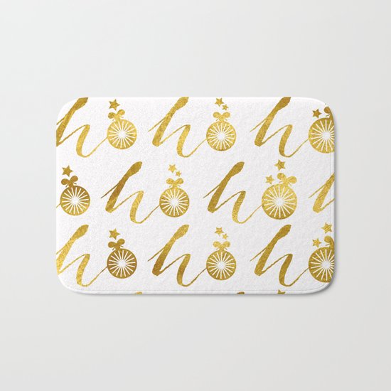 Gold Christmas 07 Bath Mat