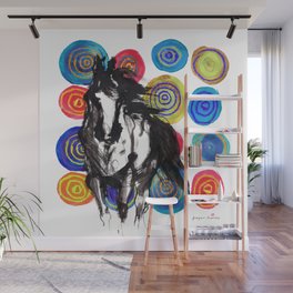 Wild horse with the rings Wall Mural
