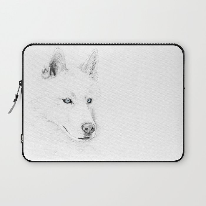 Saber :: A Siberian Husky Laptop Sleeve