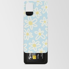 doodle daisies blue Android Card Case
