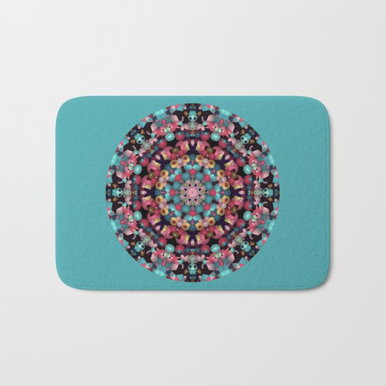 Spheres and Bubbles Mandala Bath Mat