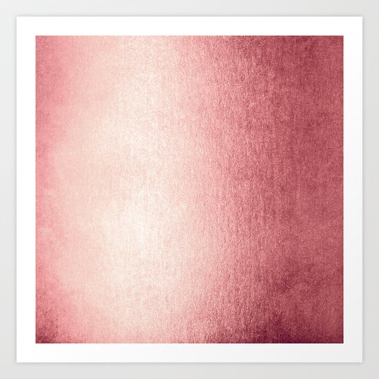 Simply Rose Gold Twilight Art Print