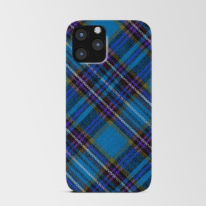 Plaid Blue Trendy Collection iPhone Card Case
