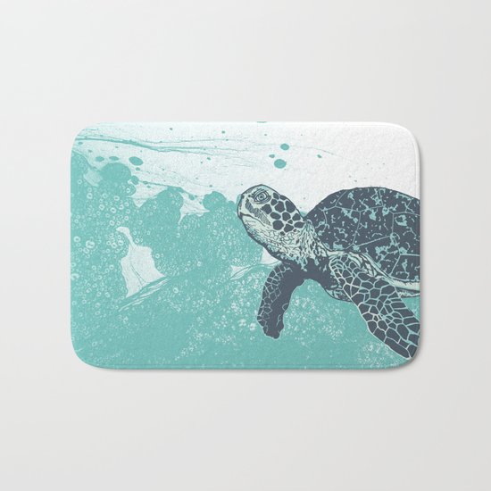 Sea Foam Sea Turtle Bath Mat