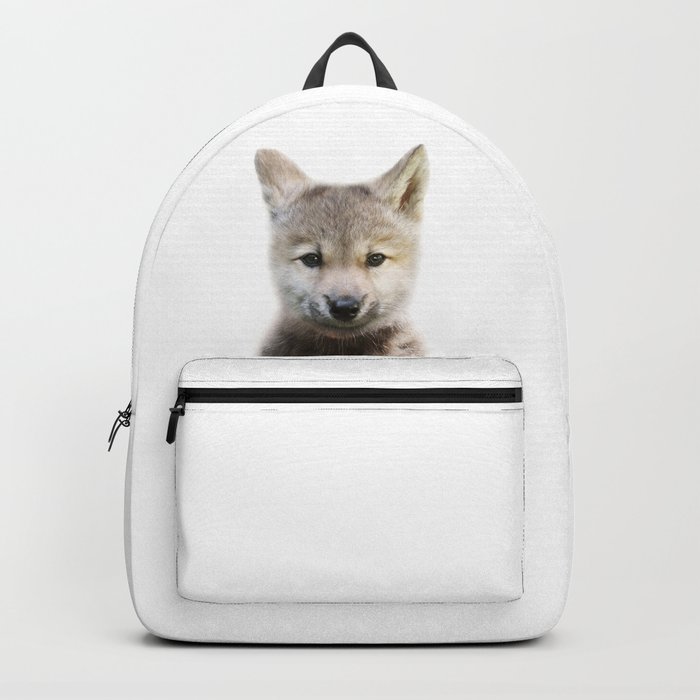 Wolf Pup Art Print by Zouzounio Art Backpack
