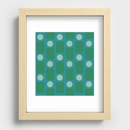 Abstraction_BLUE_DOT_SKY_GREEN_NATURE_PATTERN_POP_ART-0526A Recessed Framed Print