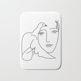 Picasso Dove Peace Women Bath Mat | Famouspainter, Peace, Curated, Artlines, Modernpicasso, Minimalart, Picassopeaceart, Modernart, Pablopicasso, Picassoartsimple 