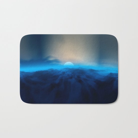 Blue #moon Bath Mat