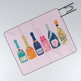 Champagne Bottles - Pink Ver. Picnic Blanket