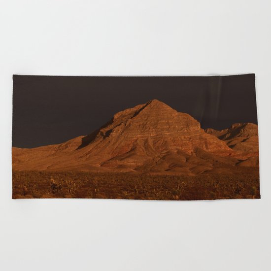 Desert Alpenglow Beach Towel