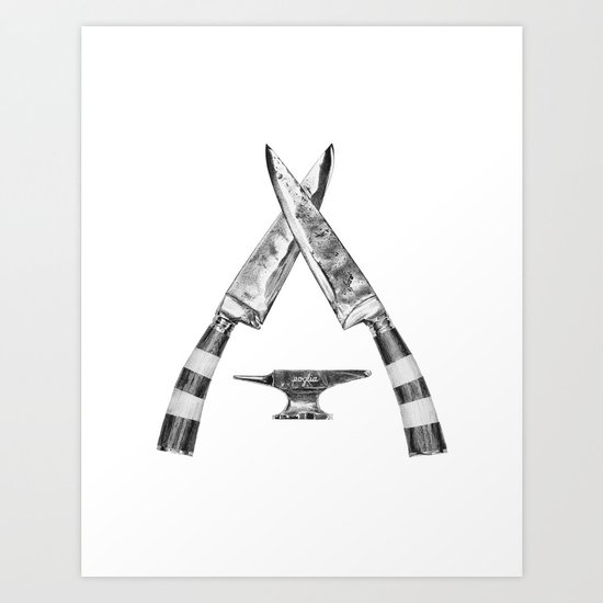 Poglia Knives Art Print