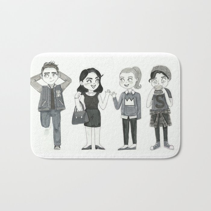 Riverdale Archie Veronica Betty Jughead Bath Mat By Conshillustration Society6