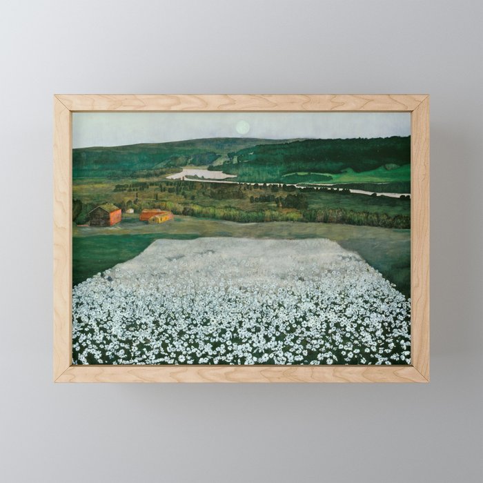 Flower Meadow in the North, Harald Sohlberg, 1905 Framed Mini Art Print