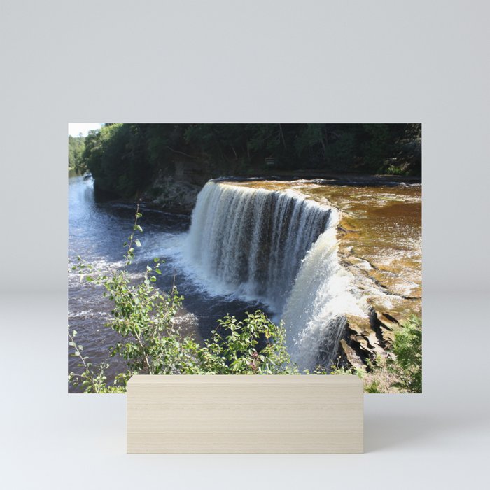 U.P Michigan tahquamenon falls waterfall Mini Art Print
