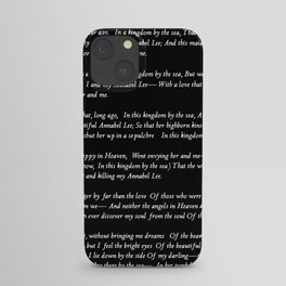 Annabel Lee Edgar Allan Poe black Classic Poem iPhone Case