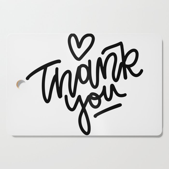 Thank You With Heart Cutting Board