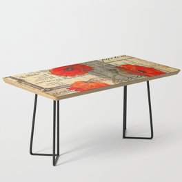 Poppies on Print Coffee Table
