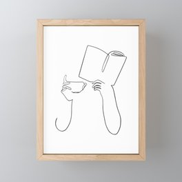 Book & Coffee Framed Mini Art Print