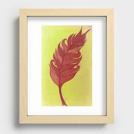 Feather Red Recessed Framed Print