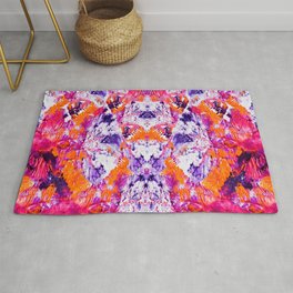 Orange and Pink Area & Throw Rug
