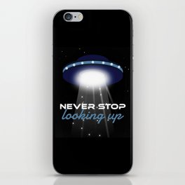 Never Stop Looking Up - Outer Space Galaxy Solar System iPhone Skin