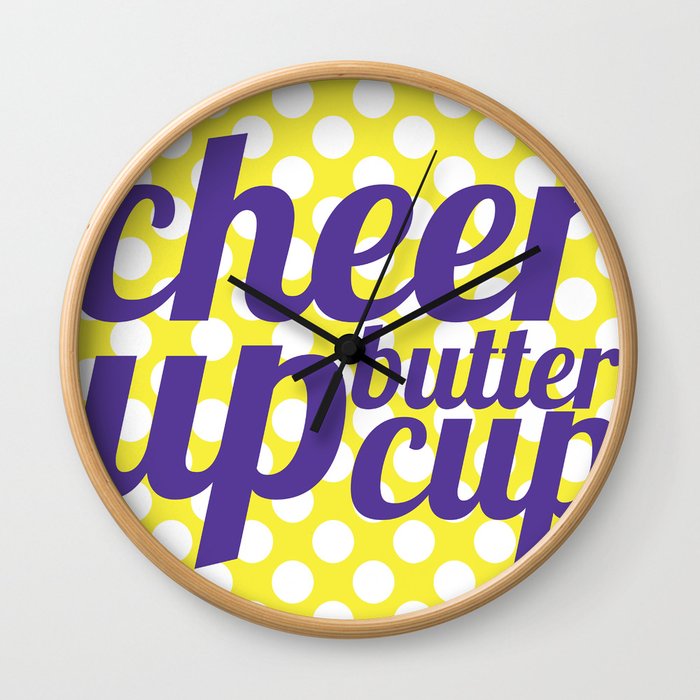 Cheer Up Butter Cup Wall Clock