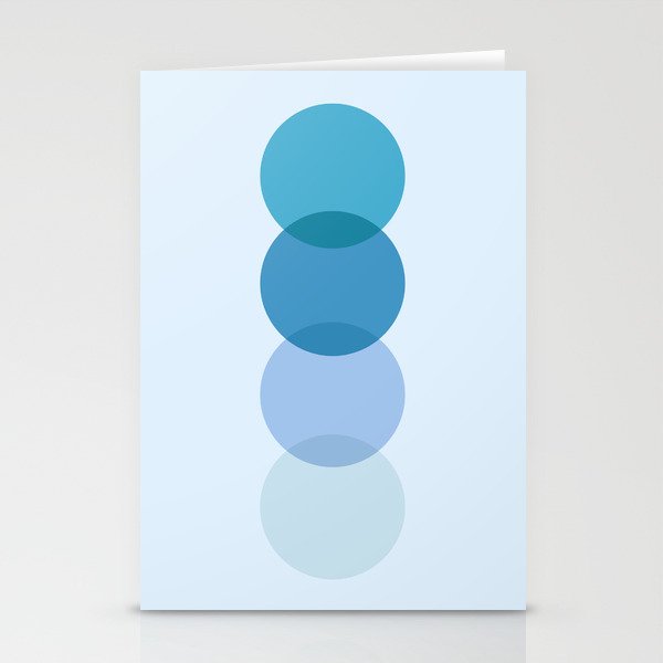 Abstraction_GEOMETRIC_BLUE_CIRCLE_TONE_POP_ART_1204A Stationery Cards