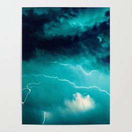 Lightning pattern Poster