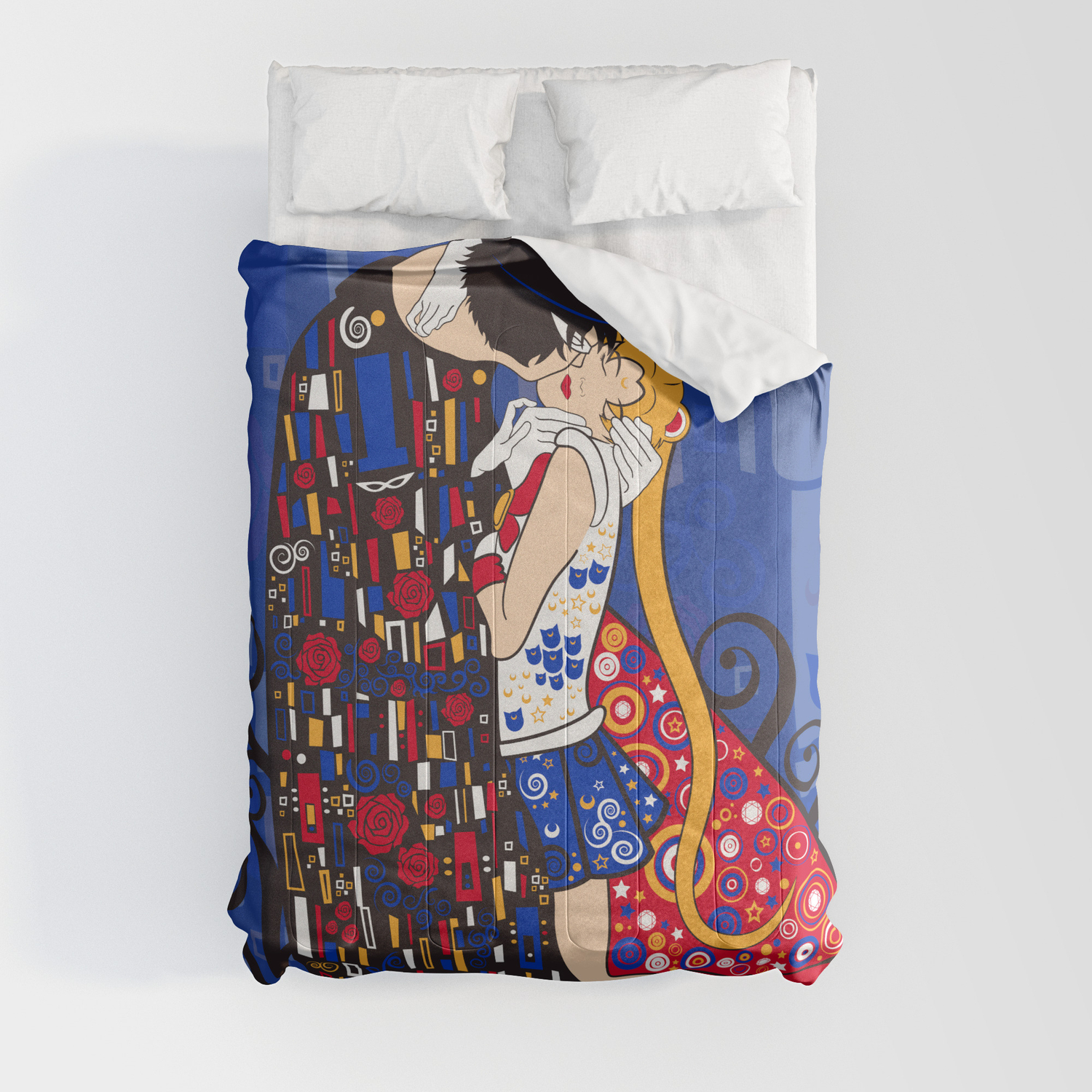 Anime Manga Sailor Moon And Klimt Inspired Moonlight Romance Comforter By Machmigo Society6